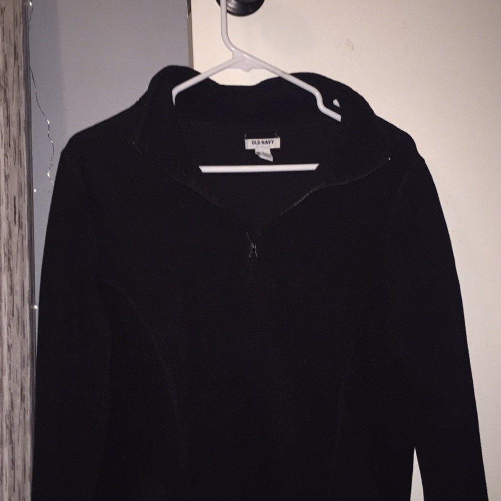 Black fleece quarter zip
